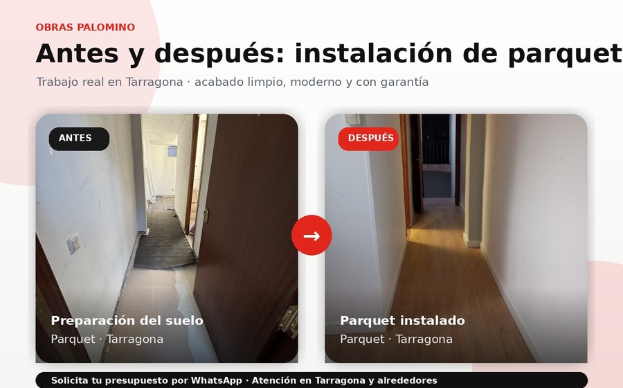 Comparativa parquet Tarragona